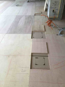 マンション　置床工事　フリーフロアCP（東京都港区）