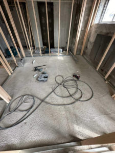 マンション　置床工事　乾式二重床（東京都墨田区）