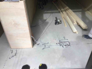 店舗　置床工事　乾式二重床（東京都渋谷区）