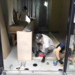 店舗　置床工事　乾式二重床（東京都渋谷区）