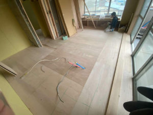 マンション　置床工事　乾式二重床（東京都墨田区）