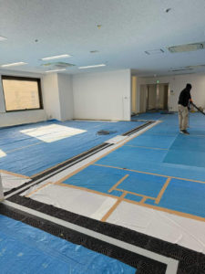 オフィス　OAフロア工事（東京都中央区）