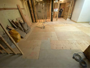 マンション　置床工事　フリーフロアCP（東京都港区）