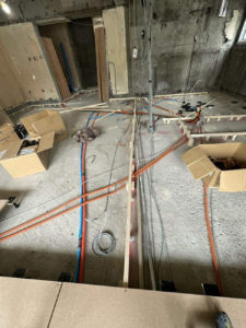 マンション　置床工事　フリーフロアCP（東京都港区）