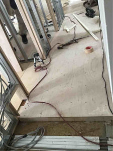 マンション　置床工事　乾式二重床（東京都渋谷区）