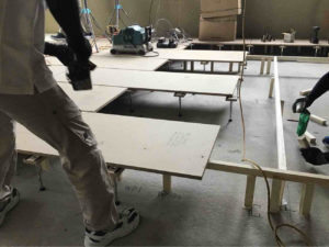クリニック　置床工事　乾式二重床（東京都世田谷区）