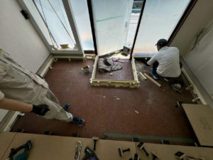 店舗新装　置床工事　乾式二重床（神奈川県大和市）