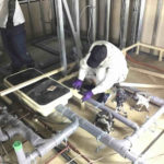 カフェ新装　置床工事　乾式二重床（東京都渋谷区）　