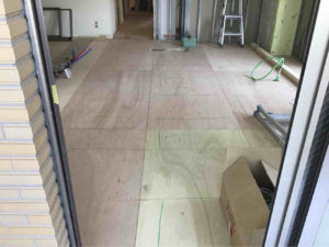 マンション改修　置床工事　乾式二重床（東京都中央区）