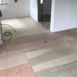 マンション　置床工事　乾式二重床（東京都渋谷区）