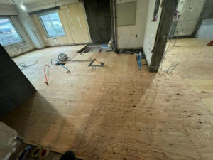 マンション　置床工事　フリーフロアCP（東京都港区）