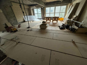 マンション　置床工事　フリーフロアCP（東京都港区）