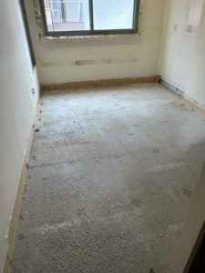 マンション改修　置床工事　乾式二重床（東京都中央区）