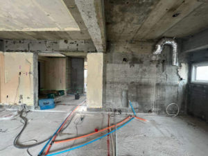 マンション　置床工事　フリーフロアCP（東京都港区）