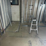 カフェ新装　置床工事　乾式二重床（東京都渋谷区）　