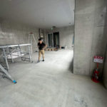 店舗新築　置床工事　乾式二重床（横浜市青葉区）