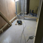 店舗新築　置床工事　乾式二重床（東京都渋谷区）