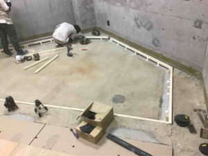 倉庫　置床工事　乾式二重床（東京都町田市）