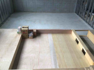 店舗新築　置床工事　乾式二重床（横浜市青葉区）