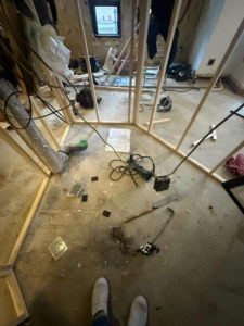 マンション　置床工事　乾式二重床（東京都台東区）