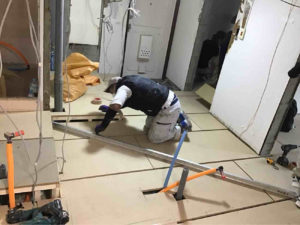 マンション　置床工事　乾式二重床（川崎市宮前区）