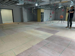 病院　置床工事　乾式二重床（横浜市港北区）