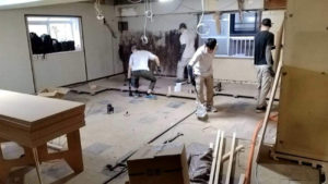 マンション　置床工事　乾式二重床（東京都杉並区）