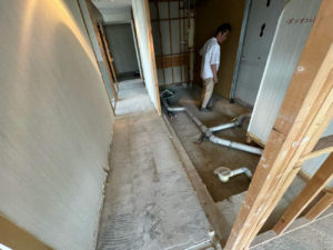 マンション　１日置床工事　フリーフロアCP（東京都目黒区）