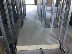 マンション改修　置床工事　乾式二重床（川崎市麻生区）