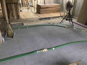 マンション　置床工事　乾式二重床（東京都新宿区）