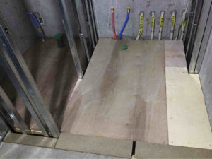 マンション　置床工事　乾式二重床（東京都新宿区）