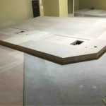 シュミレーションゴルフ店舗　細工置床工事　乾式二重床（大阪府大阪市）