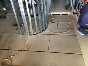 マンション改修　置床工事　乾式二重床（川崎市麻生区）