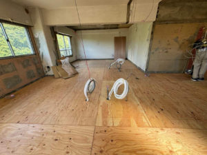 マンション　置床工事　フリーフロアCP（東京都世田谷区）