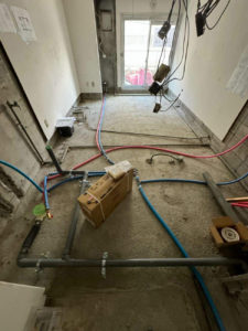 マンション　置床工事　乾式二重床（東京都港区）