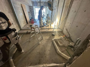 マンション　置床工事　乾式二重床（東京都渋谷区）