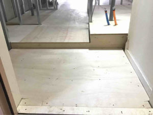 マンション　置床工事　乾式二重床（東京都渋谷区）