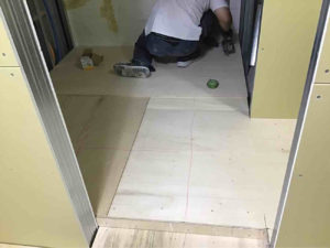 マンション　置床工事　乾式二重（東京都渋谷区）
