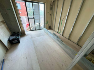 マンション　置床工事　乾式二重床（東京都墨田区）