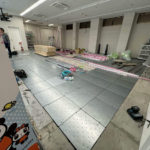 店舗　OAフロア工事　モザイクフロア（東京都江戸川区）