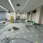 店舗　OAフロア工事　モザイクフロア（東京都江戸川区）