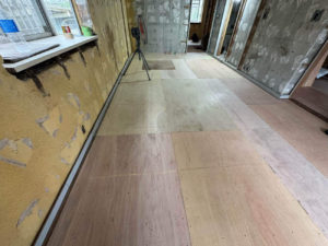 マンション　１日置床工事　乾式二重床（神奈川県藤沢市）