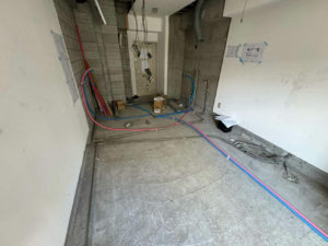 マンション　置床工事　乾式二重床（東京都港区）