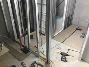 マンション　置床工事　乾式二重床（東京都新宿区）