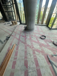 店舗　置床工事　乾式二重床（東京都港区）