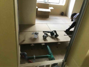 内装工事　乾式二重床（東京都杉並区）