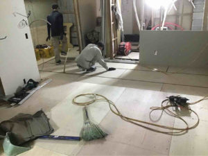 マンション　置床工事　乾式二重床（東京都豊島区）