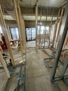 マンション内装工事　置床工事　乾式二重床（東京都台東区）