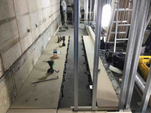 店舗新装　置床工事　乾式二重床（東京都練馬区）