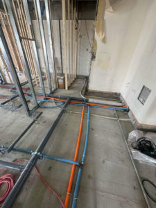 マンション内装工事　置床工事　乾式二重床（東京都台東区）